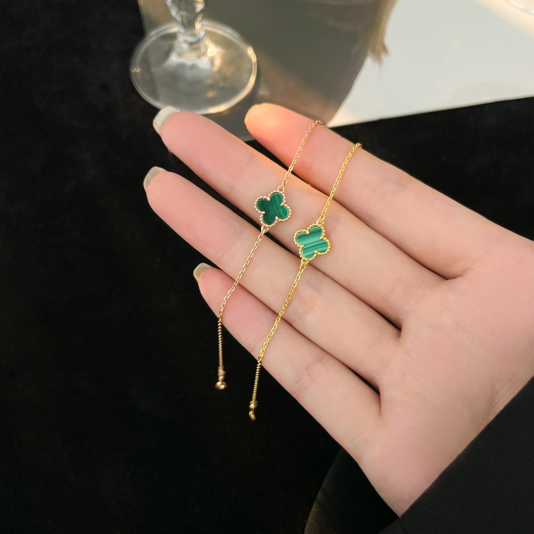 [Riva Jewelry ]CLOVER BRACELET MALACHITE 1 MOTIF