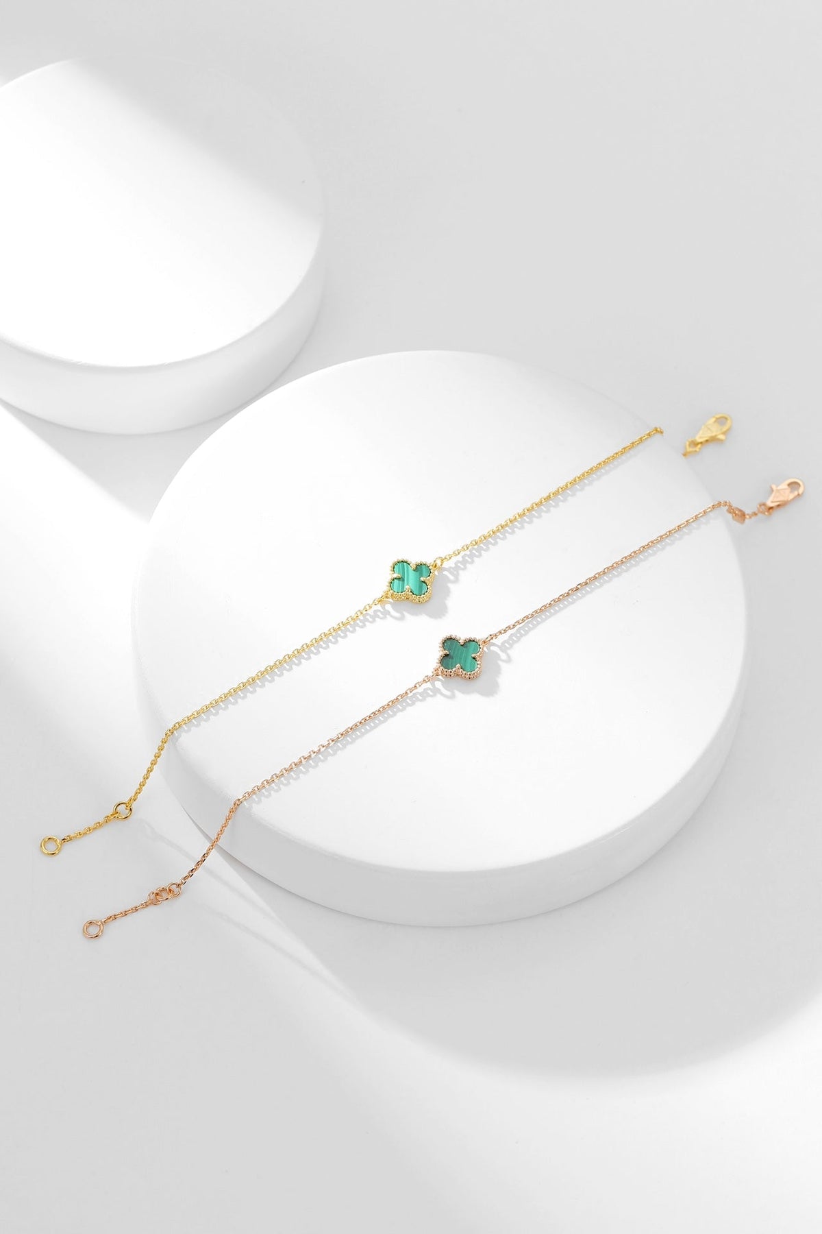 [Riva Jewelry ]CLOVER BRACELET MALACHITE 1 MOTIF