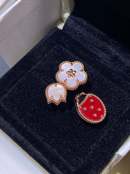 [Riva Jewelry ]LUCKY 3 MOTIF ROSE GOLD RING