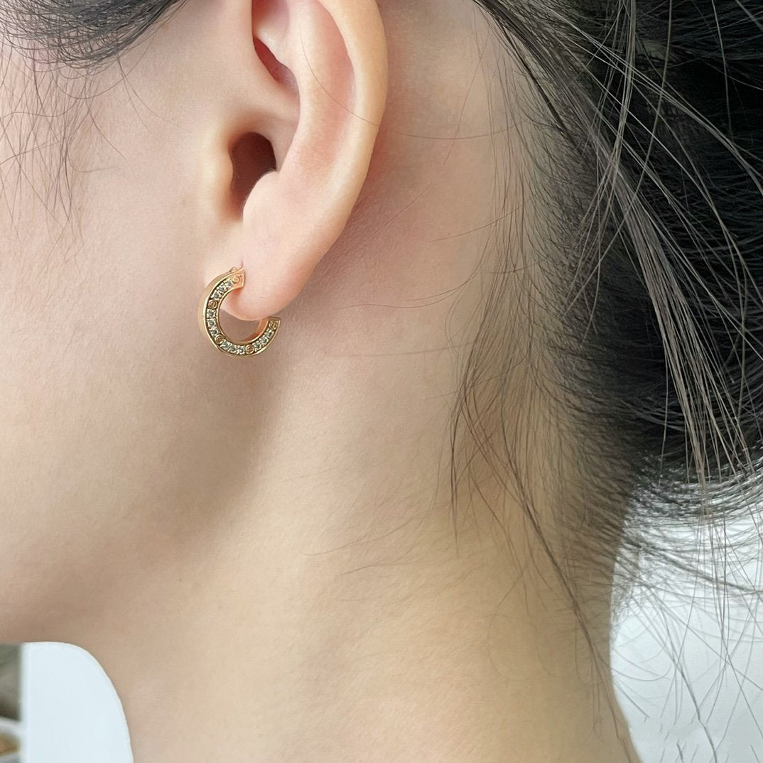 [Riva Jewelry ]LOVE DIAMOND EARRINGS