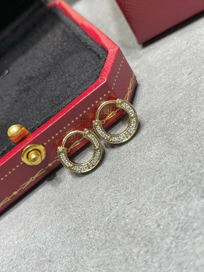 [Riva Jewelry ]LOVE DIAMOND EARRINGS