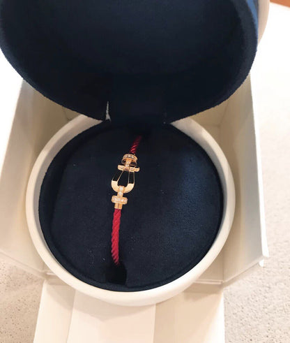 [Riva Jewelry ]FORCE 10 HALF DIAMOND PINK GOLD RED CORDERI LARGE AND MEDIUM MODEL