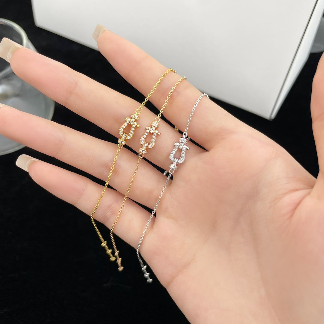 [Riva Jewelry ]FORCE 10 FULL DIAMOND BUCKLE CHAIN LINK MINI MODEL