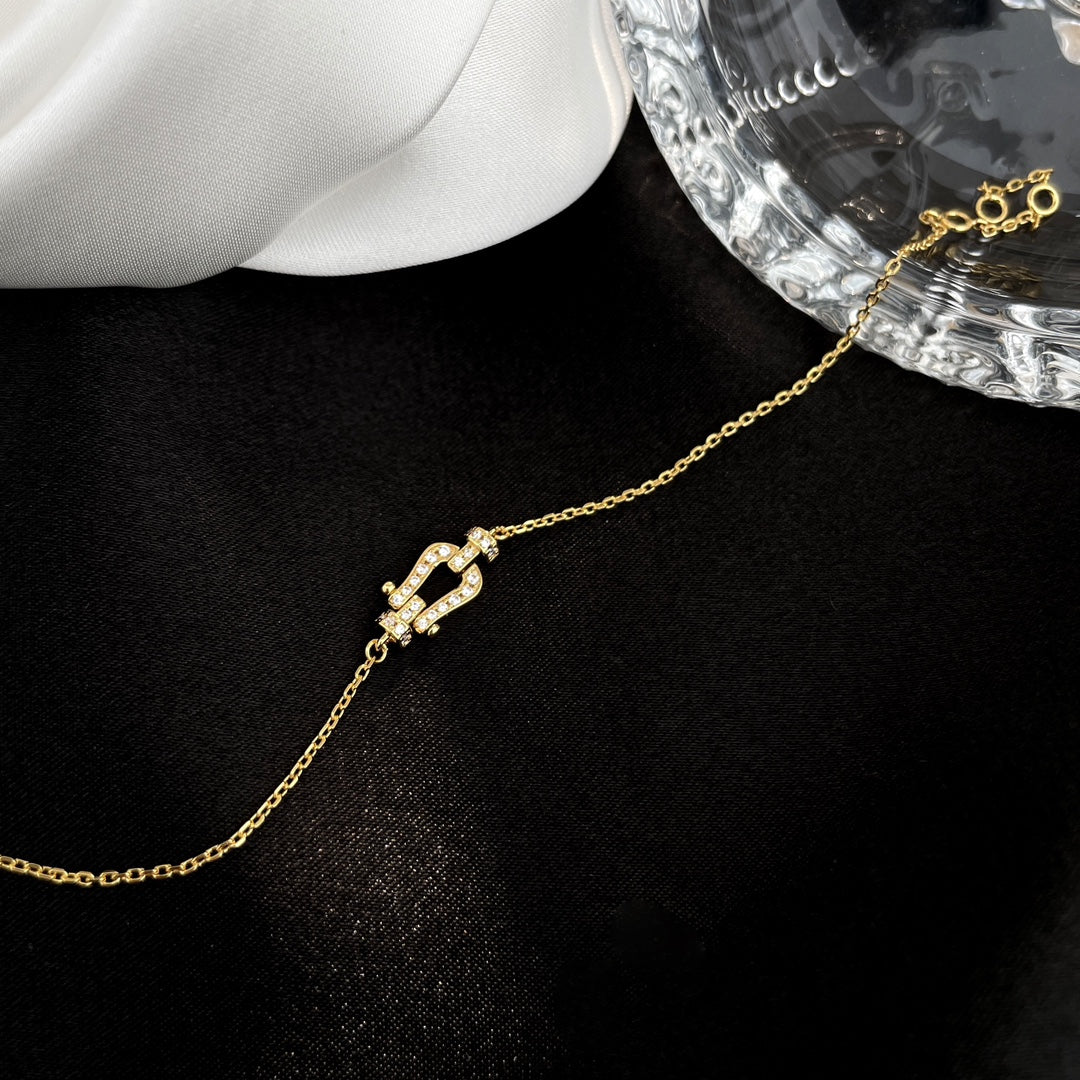 [Riva Jewelry ]FORCE 10 FULL DIAMOND BUCKLE CHAIN LINK MINI MODEL
