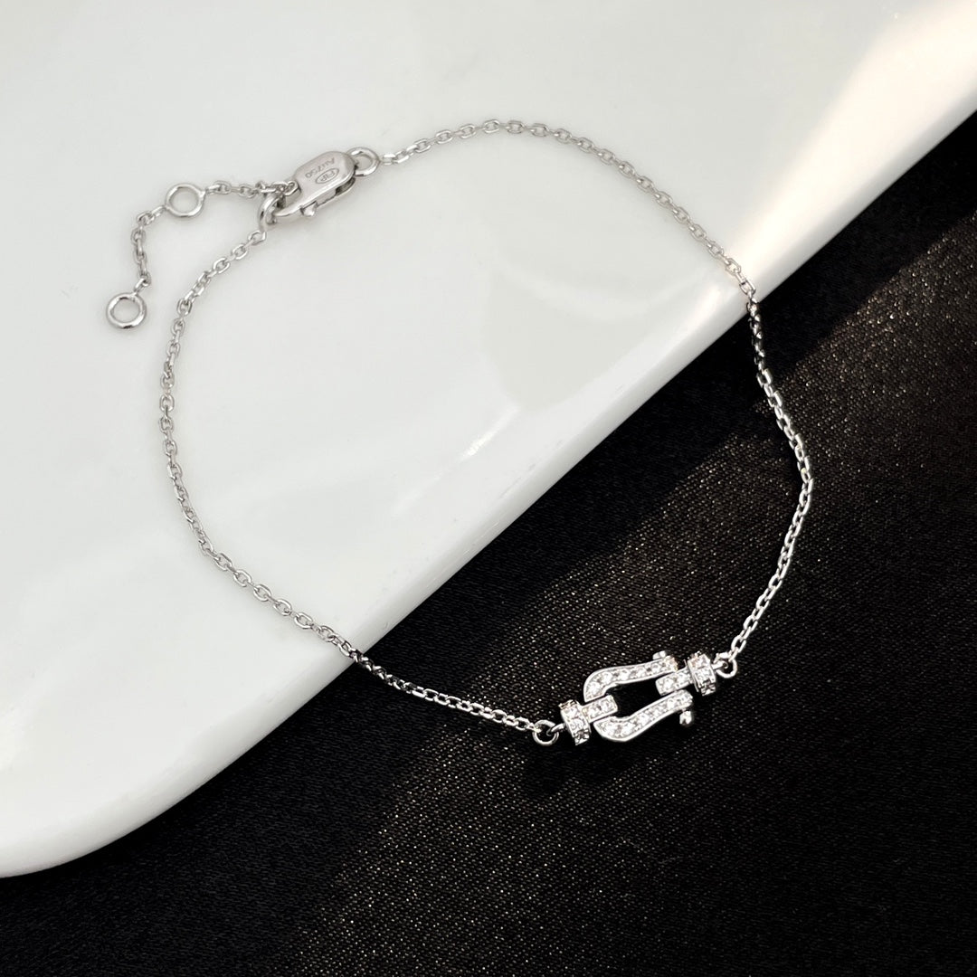 [Riva Jewelry ]FORCE 10 FULL DIAMOND BUCKLE CHAIN LINK MINI MODEL