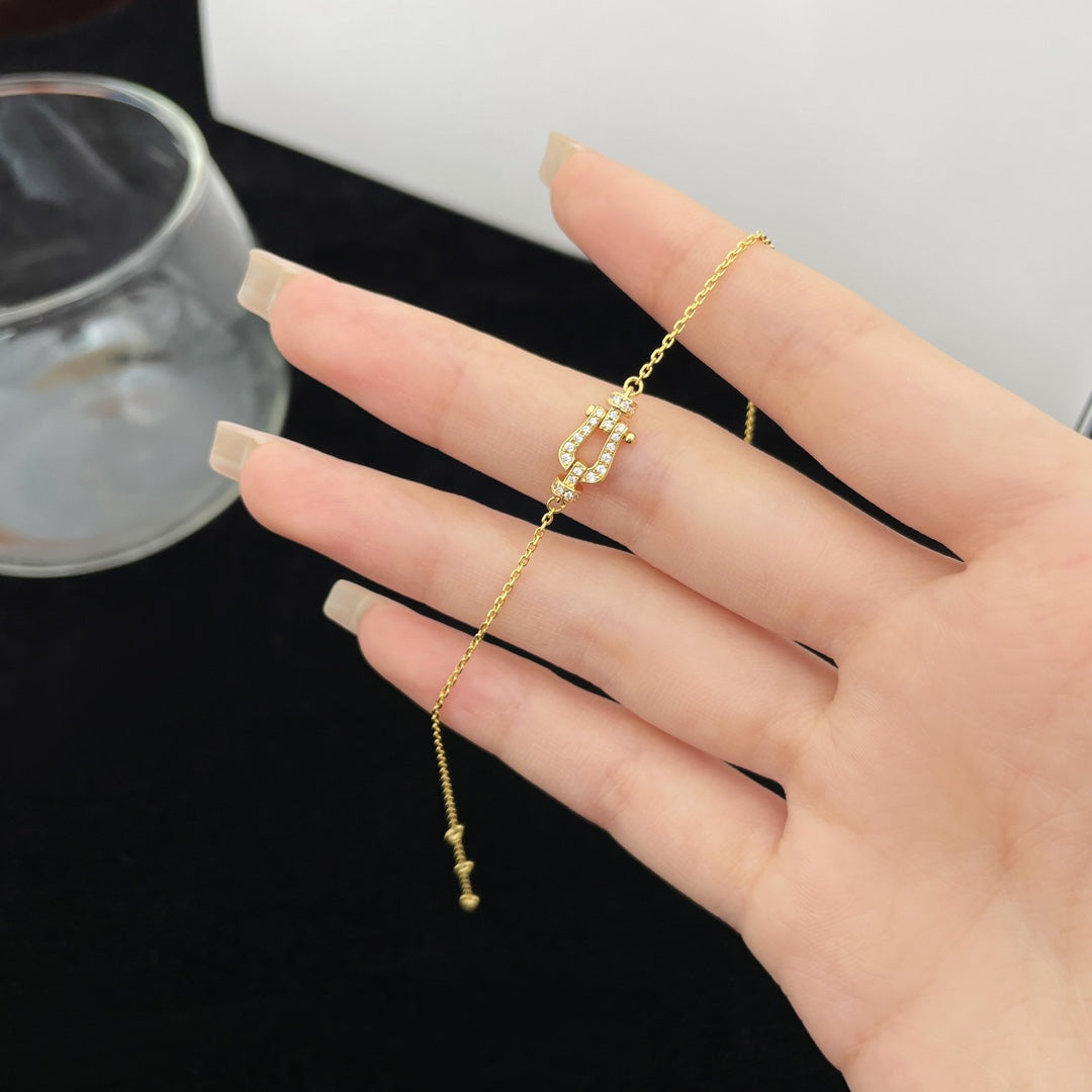 [Riva Jewelry ]FORCE 10 FULL DIAMOND BUCKLE CHAIN LINK MINI MODEL