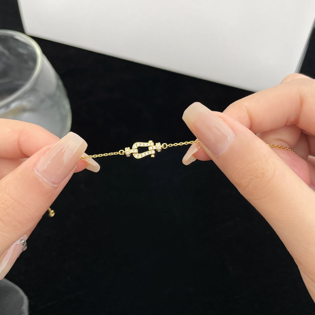 [Riva Jewelry ]FORCE 10 FULL DIAMOND BUCKLE CHAIN LINK MINI MODEL