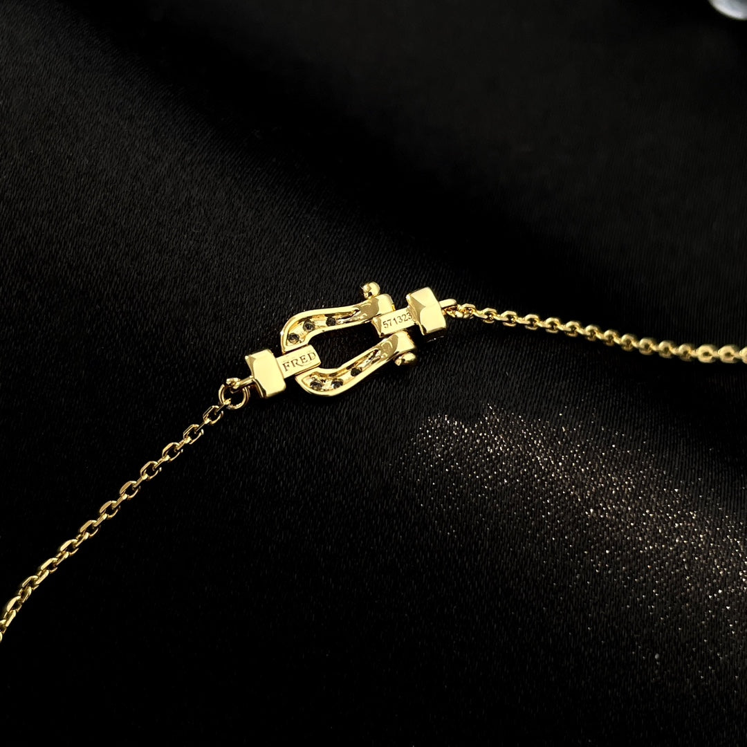 [Riva Jewelry ]FORCE 10 FULL DIAMOND BUCKLE CHAIN LINK MINI MODEL