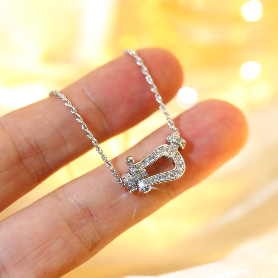 [Riva Jewelry ]FORCE 10 DIAMOND SILVER NECKLACE MINI MODEL
