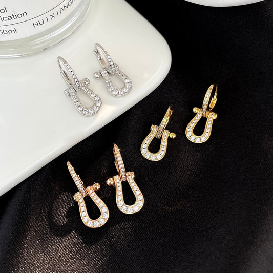 [Riva Jewelry ]FORCE 10 FULL DIAMOND DROP EARRINGS MEDIUM MODEL