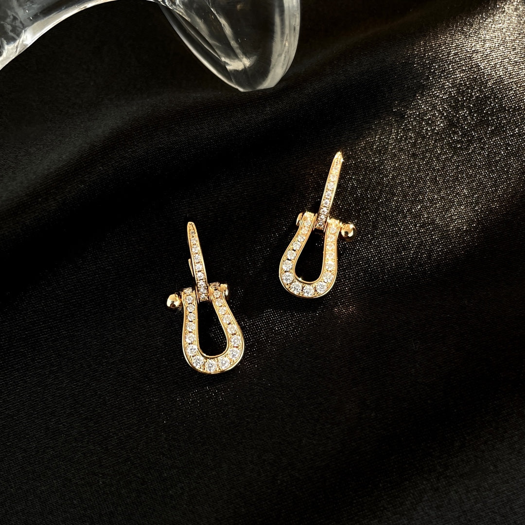 [Riva Jewelry ]FORCE 10 FULL DIAMOND DROP EARRINGS MEDIUM MODEL