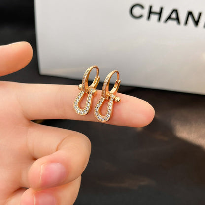 [Riva Jewelry ]FORCE 10 FULL DIAMOND DROP EARRINGS MEDIUM MODEL