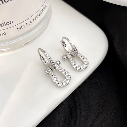 [Riva Jewelry ]FORCE 10 FULL DIAMOND DROP EARRINGS MEDIUM MODEL