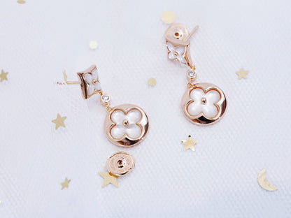 [Riva Jewelry]STERN- UND SONNEN-ROSEGOLD-MOP-OHRRINGE