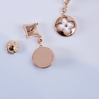 [Riva Jewelry]STERN- UND SONNEN-ROSEGOLD-MOP-OHRRINGE
