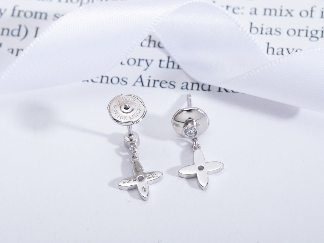 [Riva Jewelry ]VIDYLLE SILVER DIAMOND MINI DROP EARRINGS