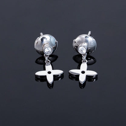 [Riva Jewelry]VIDYLLE SILVER DIAMOND MINI DROP EARRINGS