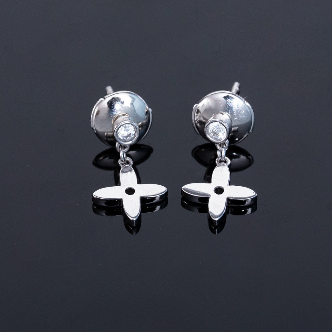 [Riva Jewelry ]VIDYLLE SILVER DIAMOND MINI DROP EARRINGS