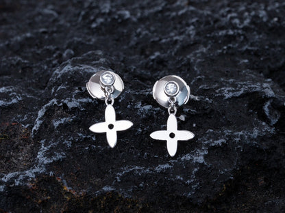 [Riva Jewelry ]VIDYLLE SILVER DIAMOND MINI DROP EARRINGS