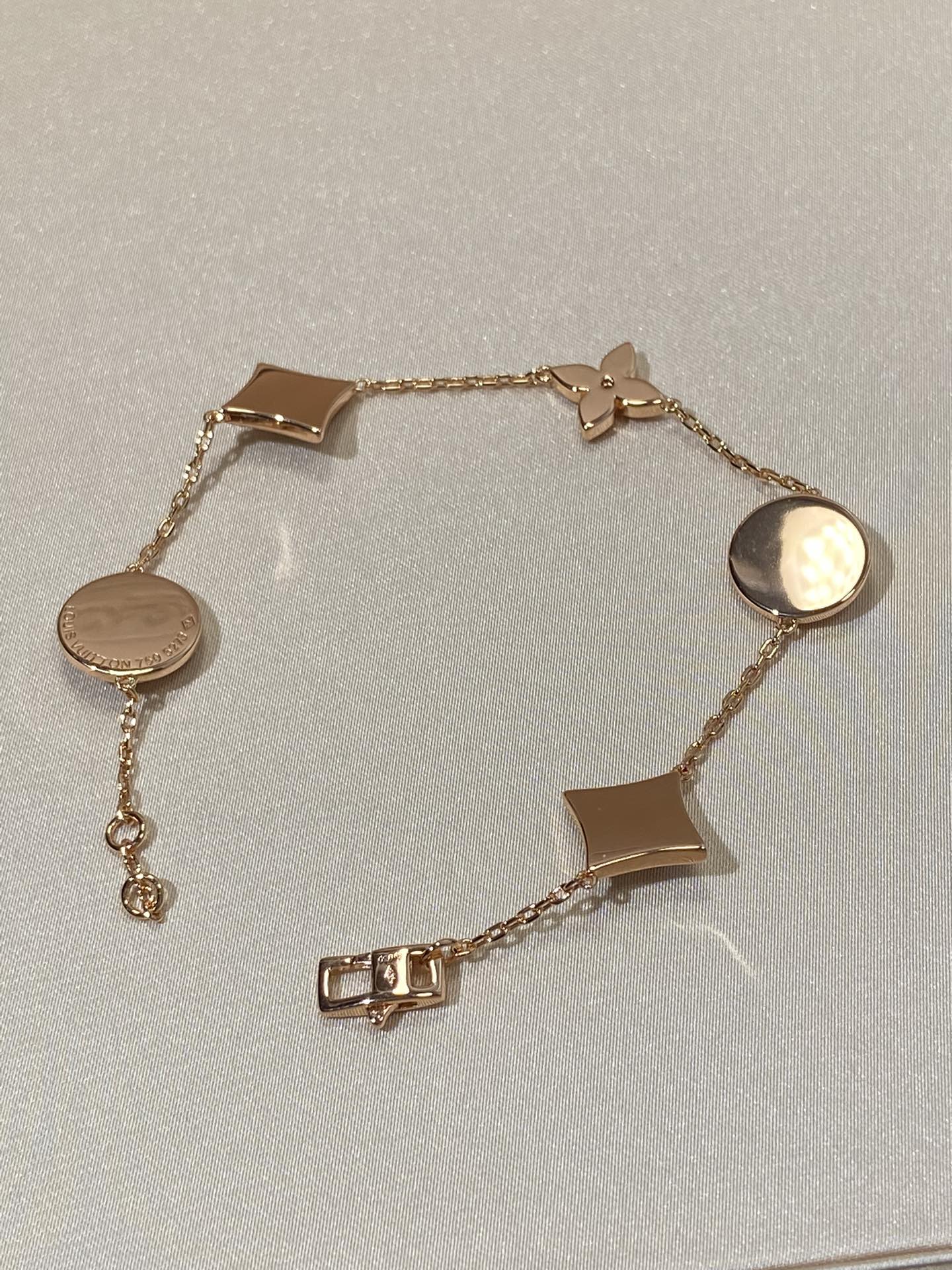 [Riva Jewelry]STERN- UND SONNENARMBAND MIT 5 MOTIVEN AUS MOP ROSÉGOLD