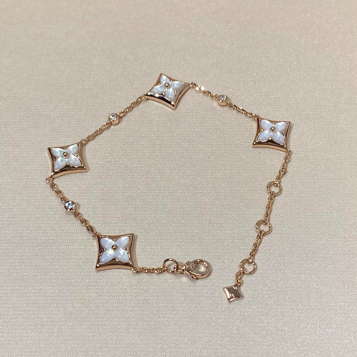[Riva Jewelry]ARMBAND "STAR 4 MOTIF MOP DIAMOND ROSE GOLD"