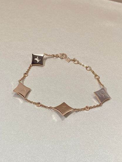 [Riva Jewelry]ARMBAND "STAR 4 MOTIF MOP DIAMOND ROSE GOLD"
