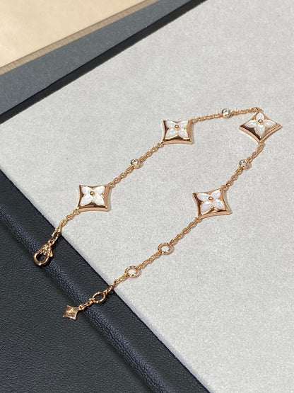 [Riva Jewelry]ARMBAND "STAR 4 MOTIF MOP DIAMOND ROSE GOLD"
