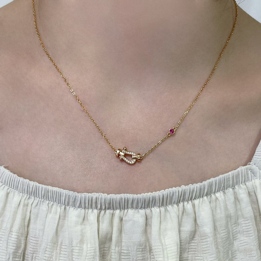 [Riva Jewelry ]FORCE 10 DIAMOND PINK GOLD NECKLACE