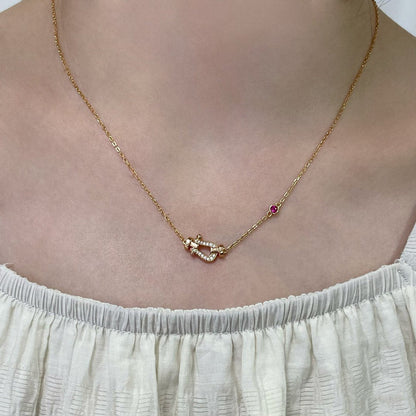 [Riva Jewelry ]FORCE 10 DIAMOND PINK GOLD NECKLACE