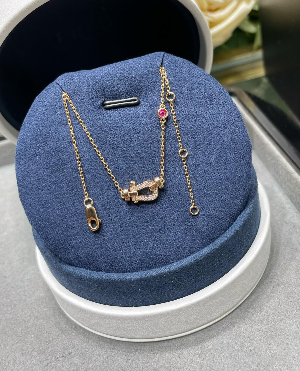 [Riva Jewelry ]FORCE 10 DIAMOND PINK GOLD NECKLACE