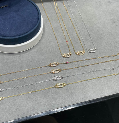 [Riva Jewelry ]FORCE 10 DIAMOND PINK GOLD NECKLACE