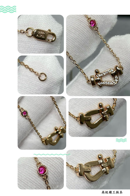 [Riva Jewelry ]FORCE 10 DIAMOND PINK GOLD NECKLACE