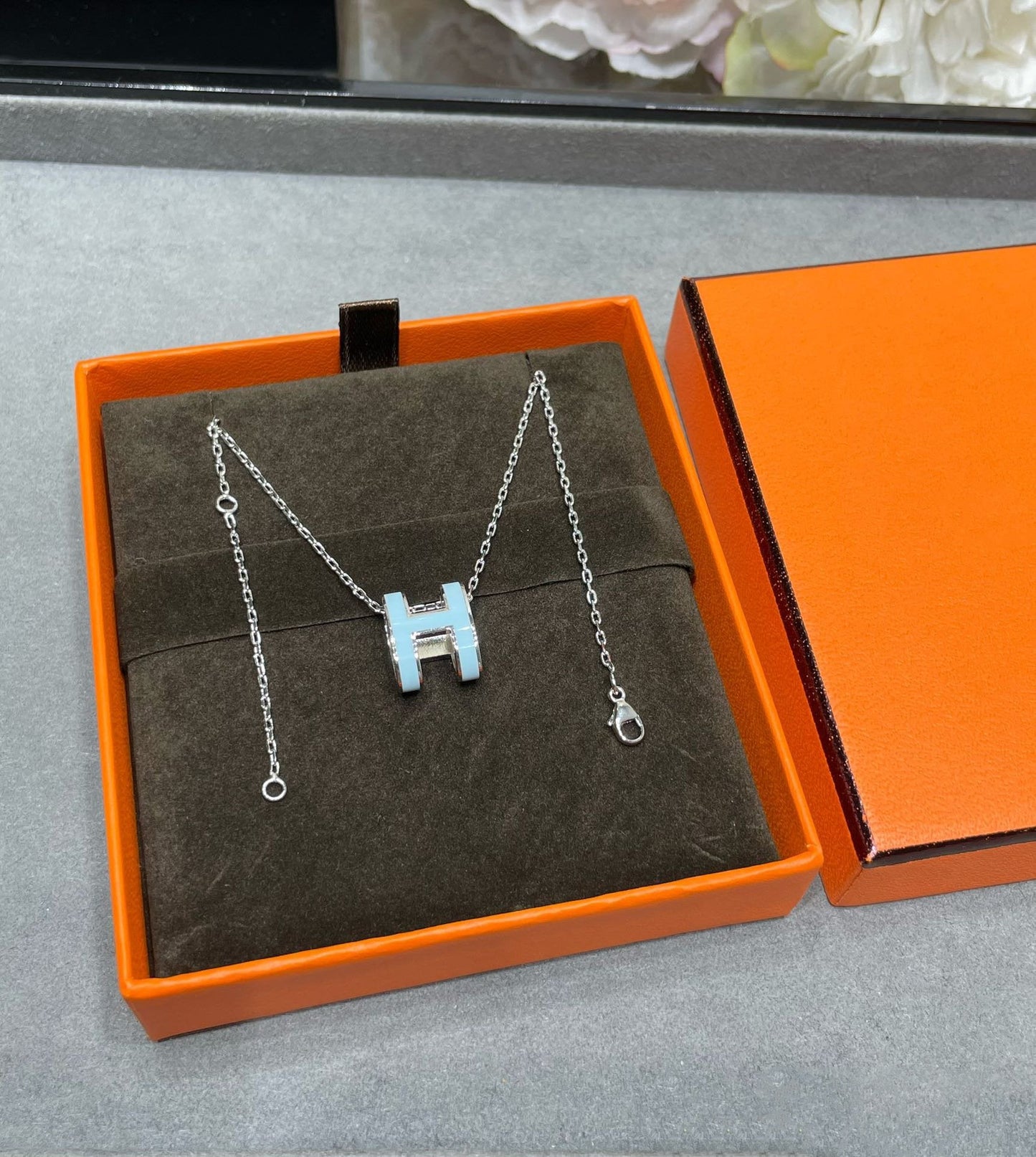[Riva Jewelry]POP H HALSKEtte HIMMELBLAU