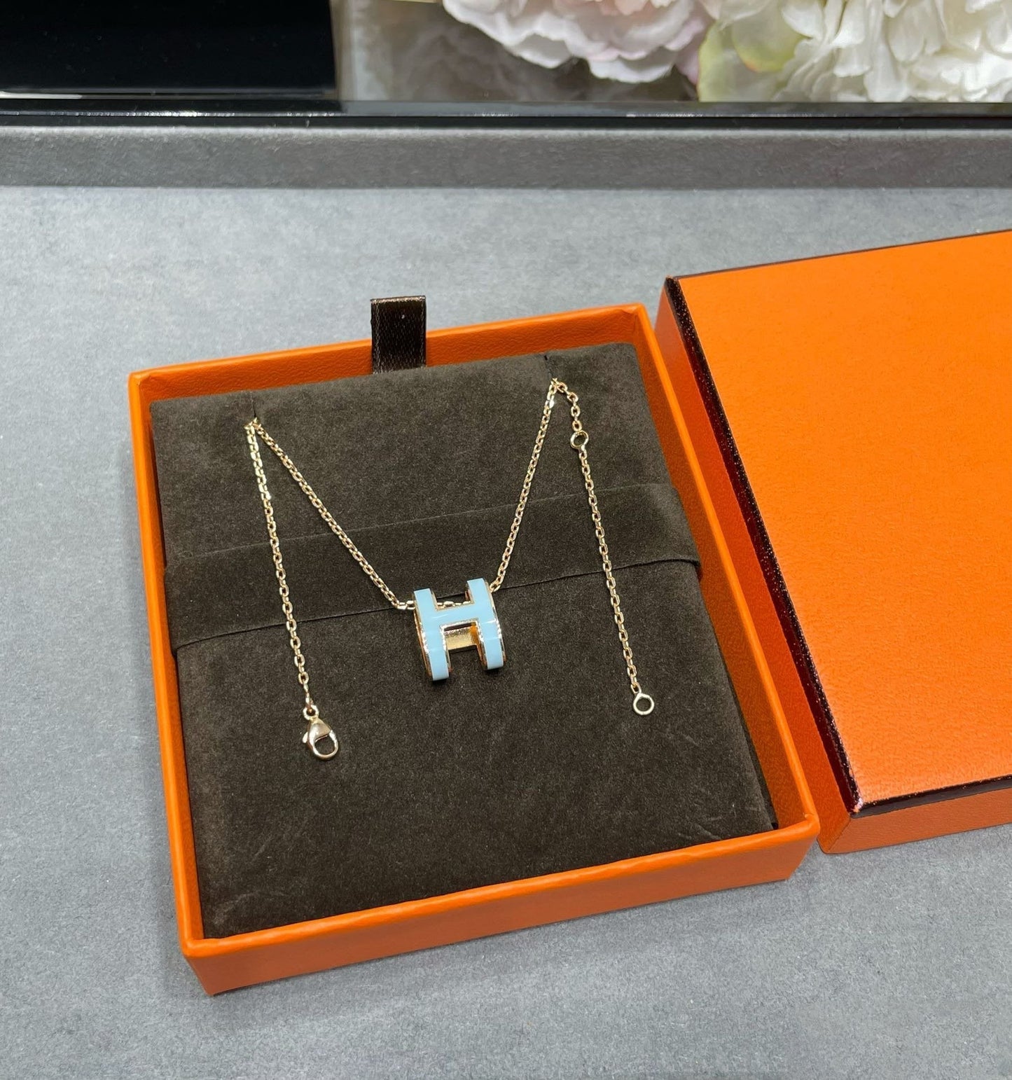 [Riva Jewelry]POP H HALSKEtte HIMMELBLAU