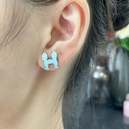 [Riva Jewelry]POP H HIMMELBLAUE OHRSTECKER