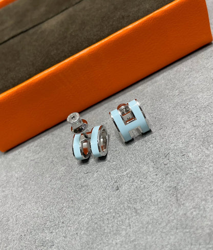 [Riva Jewelry]POP H HIMMELBLAUE OHRSTECKER