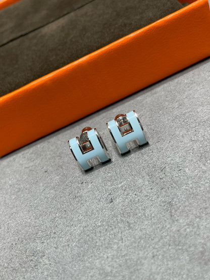 [Riva Jewelry]POP H HIMMELBLAUE OHRSTECKER