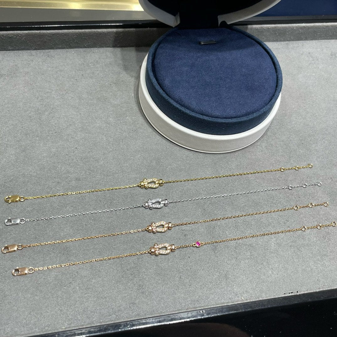 [Riva Jewelry ]FORCE 10 DIAMOND CHAIN LINK PINK GOLD BRACELET