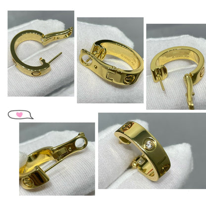 [Riva Jewelry ]LOVE 5.5MM 1 DIAMOND EARRINGS