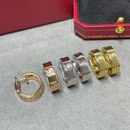 [Riva Jewelry ]LOVE 5.5MM 1 DIAMOND EARRINGS