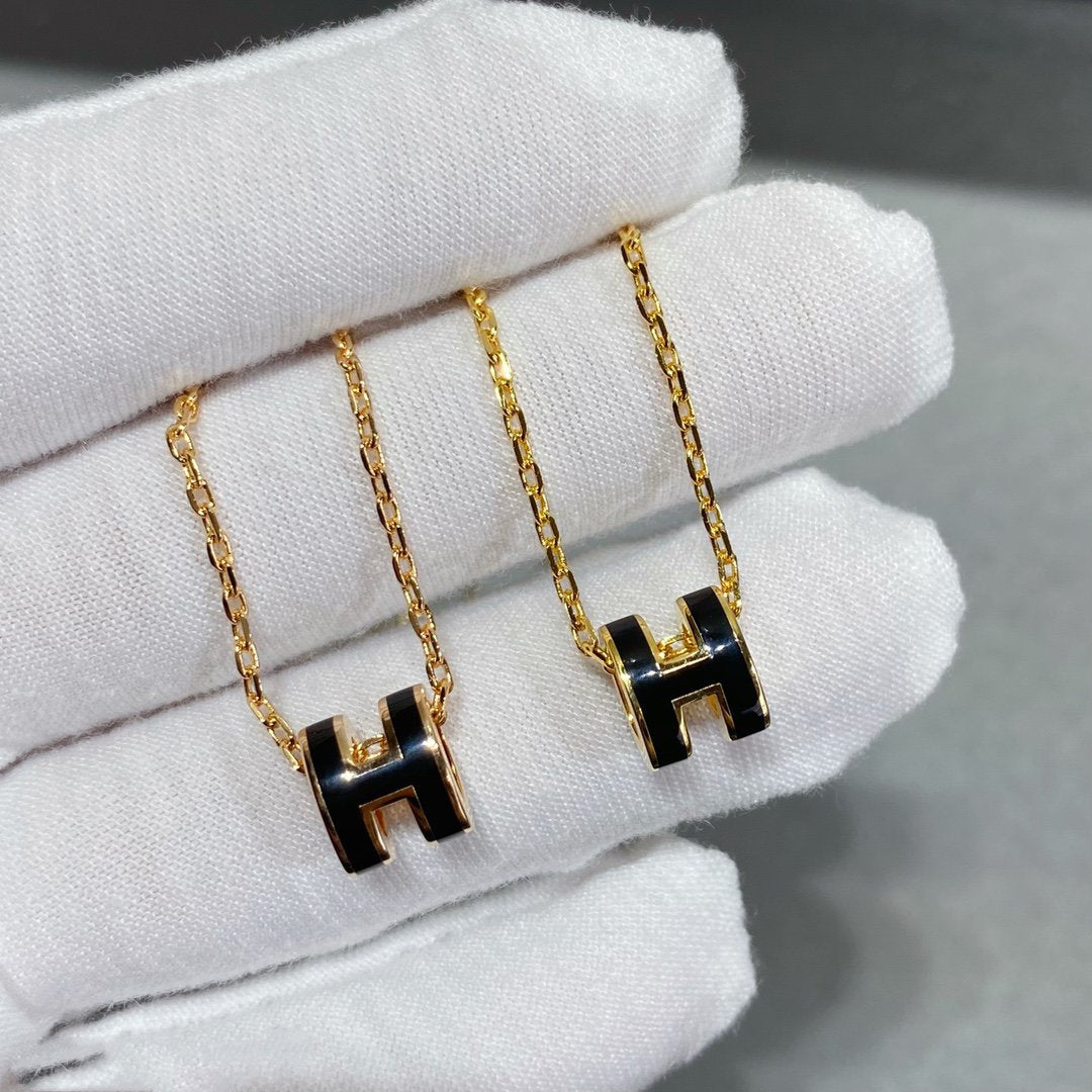 [Riva Jewelry]MINI POP H NECKLACE