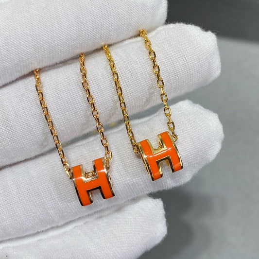 [Riva Jewelry ]MINI POP H NECKLACE
