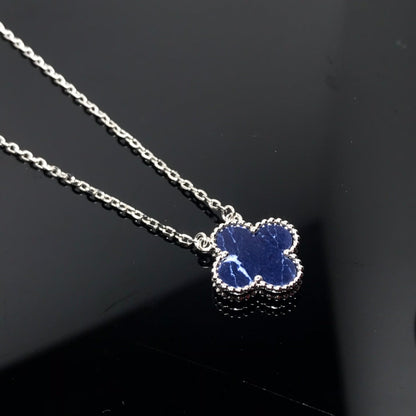 [Riva Jewelry ]CLOVER PIETERSITE SILVER LONG NECKLACE