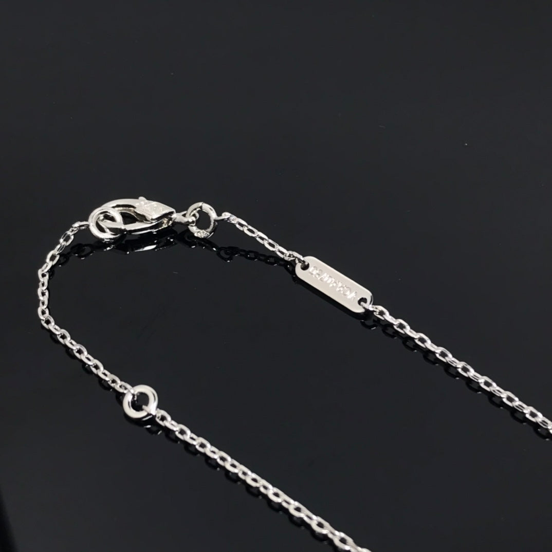[Riva Jewelry ]CLOVER PIETERSITE SILVER LONG NECKLACE