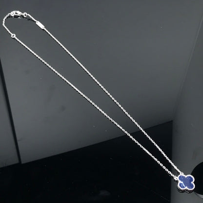 [Riva Jewelry ]CLOVER PIETERSITE SILVER LONG NECKLACE