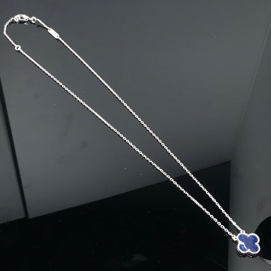 [Riva Jewelry ]CLOVER PIETERSITE SILVER LONG NECKLACE