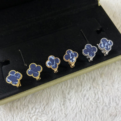 [Riva Jewelry ]CLOVER PIETERSITE MEDIUM STUD EARRINGS