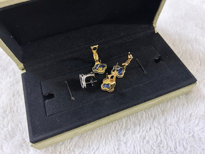 [Riva Jewelry ]CLOVER PIETERSITE MEDIUM STUD EARRINGS