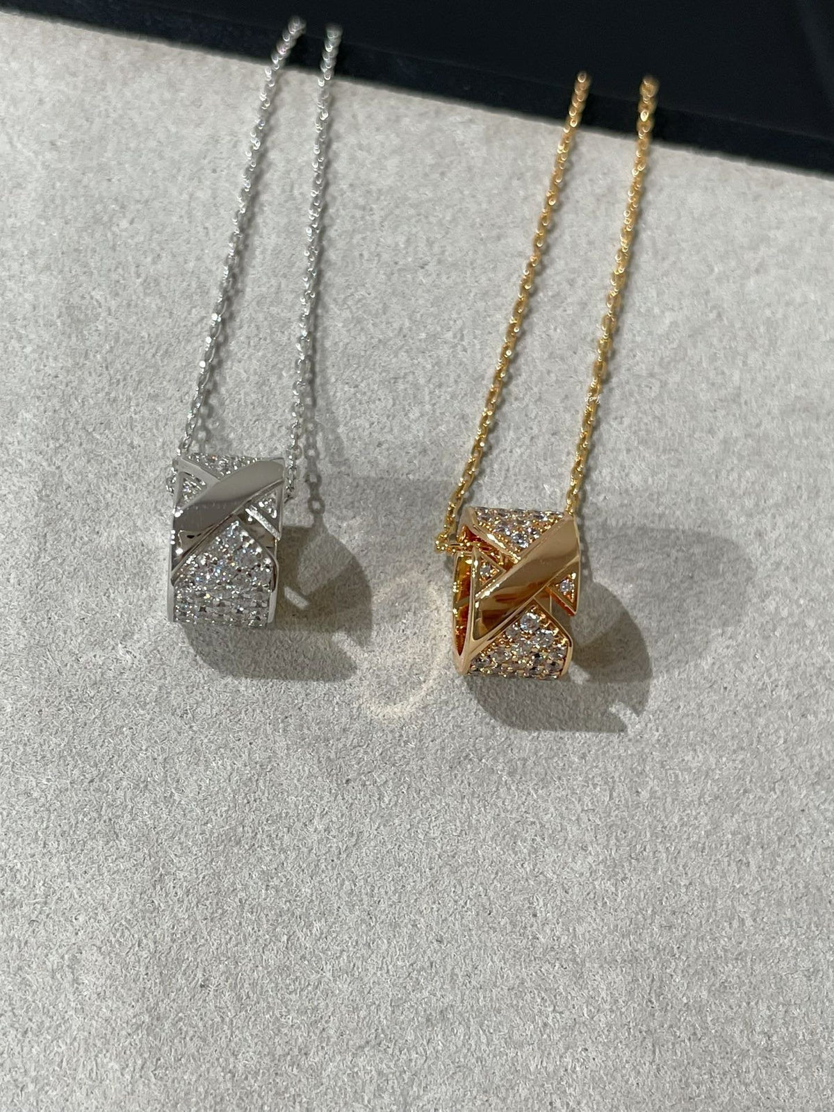 [Riva Jewelry ]LIENS EVIDENCE DIAMOND PAVED NECKLACE