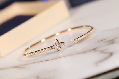 [Riva Jewelry]IDYLLE GOLD OPEN BRACELET DIAMOND PAVED